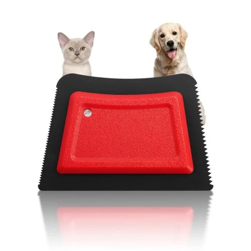 Pet-hair remover: rubber-edged hand tool.