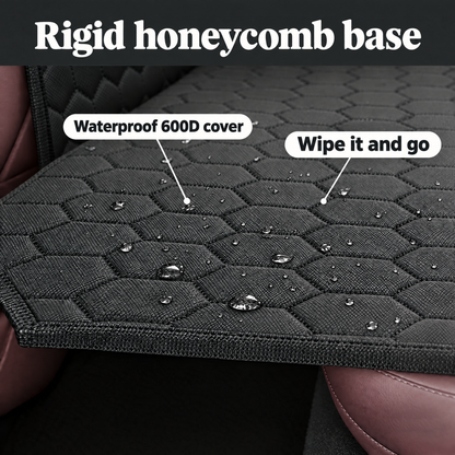 Rigid board under a waterproof 600D cover: wipe it clean.